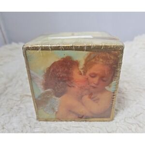Vintage Cherub Square Block Candle 3" World Bazaar Luminaire Collection Sealed